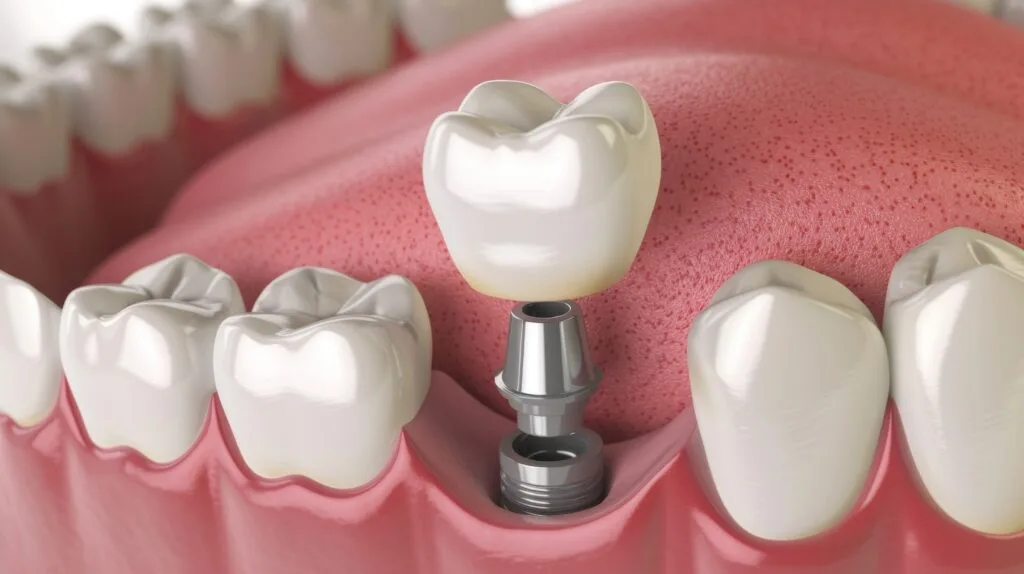 A dental implant restoration supporting a complete smile